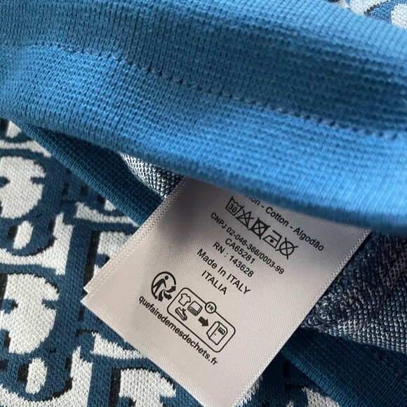 LARGE DIOR MEN'S NAVY T-SHIRT SHORT SET COTTON - Picture 6 of 12